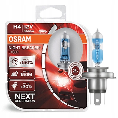 OSRAM Żarówki H4 Night Breaker Laser +150% Next